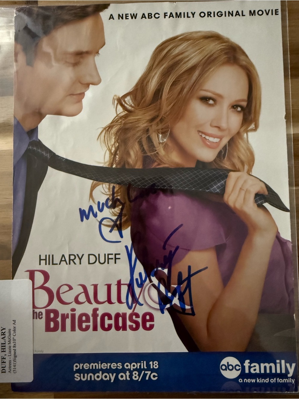 Hilary Duff 'Beauty & the Briefcase' Signed autographed magazine page